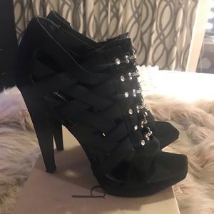 Jessica Simpson Black Caged High Heel